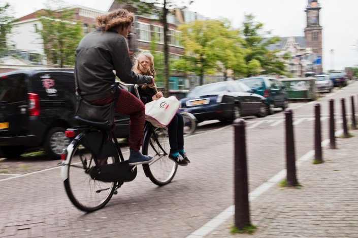 The bike is king of the road in The Netherlands 